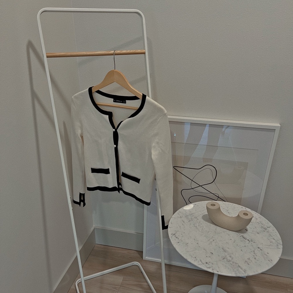 Zara Pearl Button Cardigan